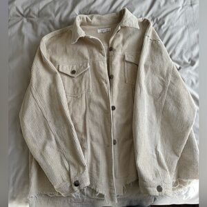 12th Tribe Cream Corduroy Jacket